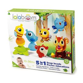 Coffret de 25 pièces Perles éducatives animaux LALABOOM