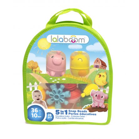 Sac de 28 pièces Perles éducatives animaux LALABOOM