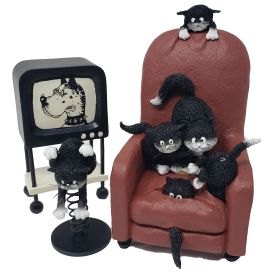 Figurine chat Dubout -Quelle horreur!