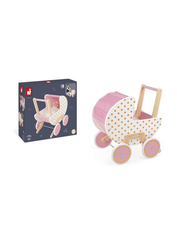 Landau " candy chic" - Réplique pour enfant en bois