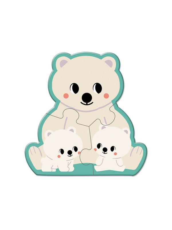 Puzzles évolutif 3 pièces ours blanc