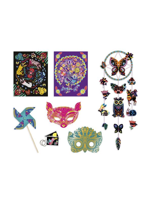 Kit créatif coffret  multi-activité "scratch art"