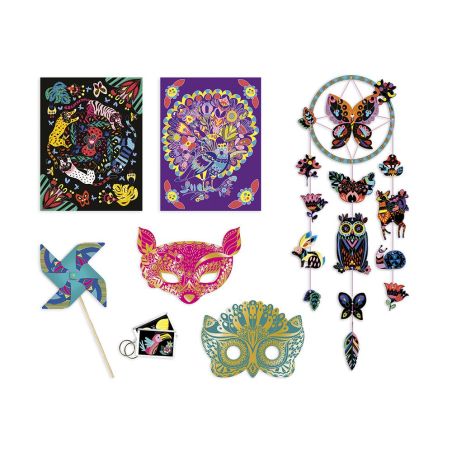 Kit créatif coffret  multi-activité "scratch art"