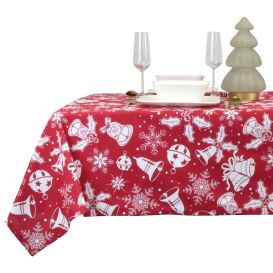 Nappe aux motifs de noël rouge et blanche