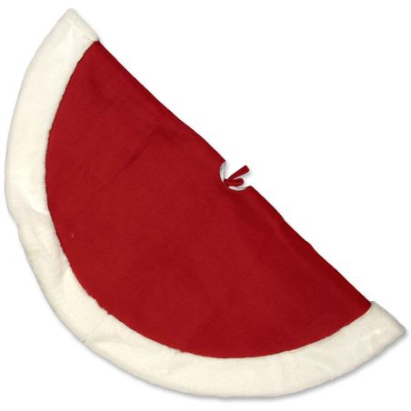 Tour de sapin de noël rouge et blanche
