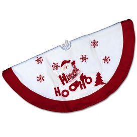 Tour de sapin de noël rouge et blanche
