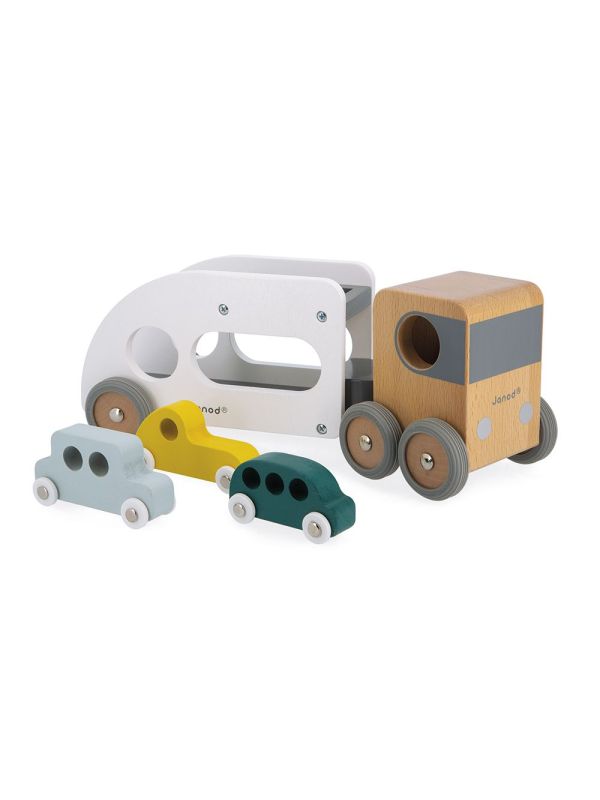 Camion transporteur multi bolides bois