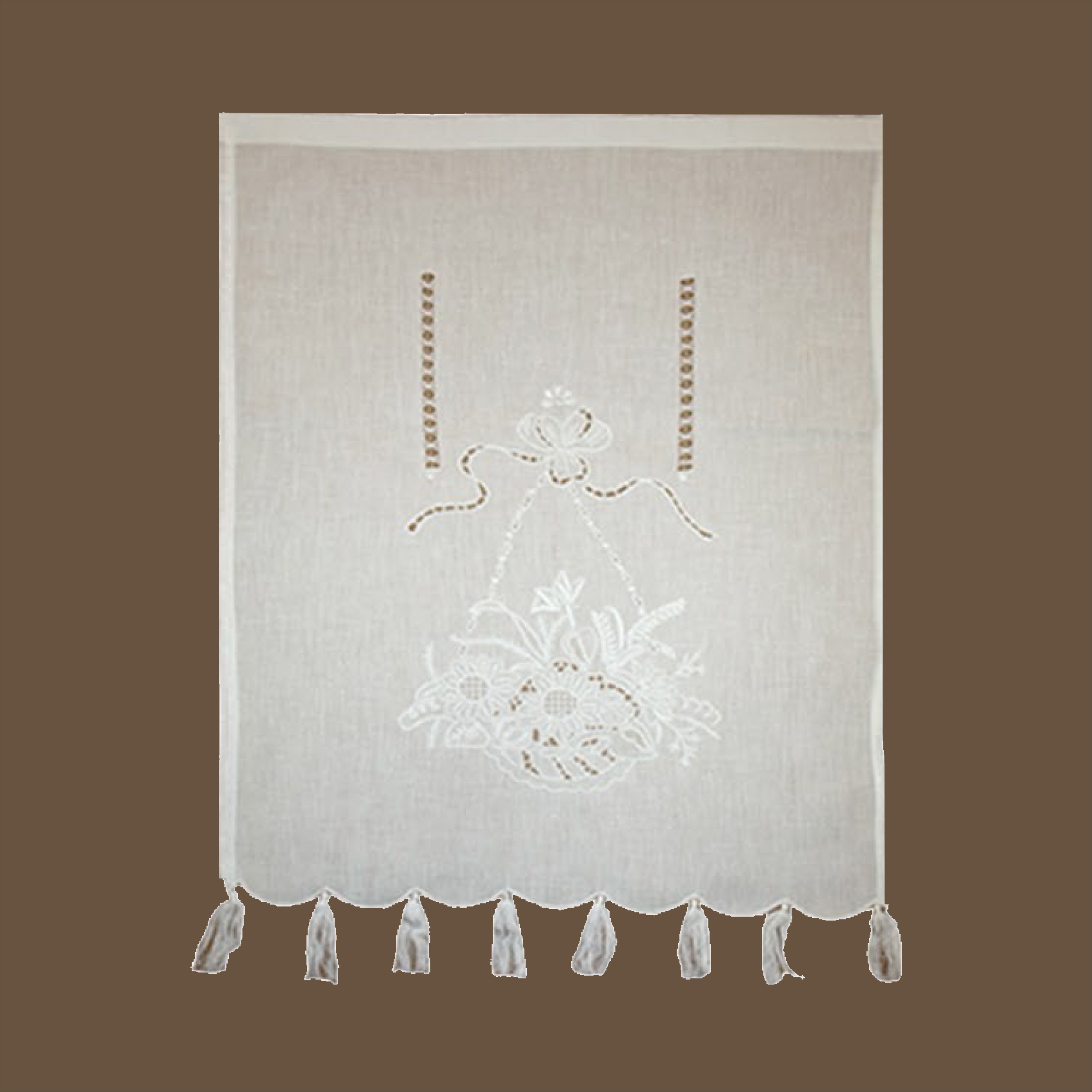 Rideau Blanc Brode Bouquet Le Chalet De Clochette Rideau Blanc Brode Bouquet Le Chalet De Clochette