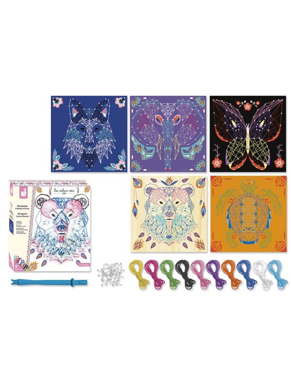 kit créatif-fils tendus animaux