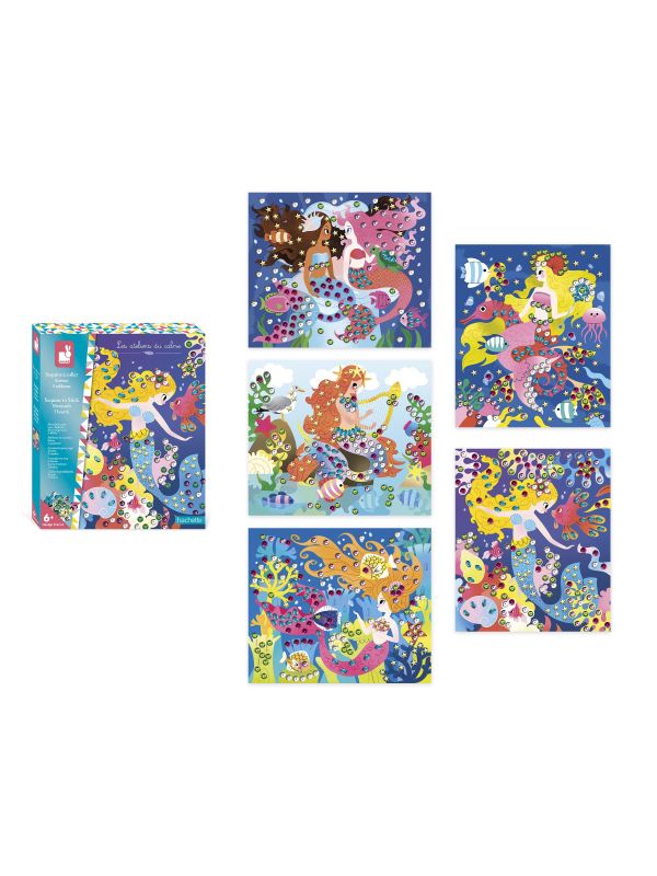 Kit créatif sequins à Coller Sirènes 6 +