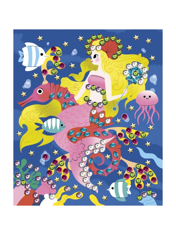 Kit créatif sequins à Coller Sirènes 6 +