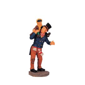 LEMAX 02403 - Figurine Tiny tim sur les épaules de son père