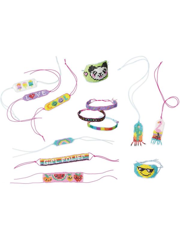 Kit créatif 13 Bijoux Pop en Perles et un Métier à Tisser