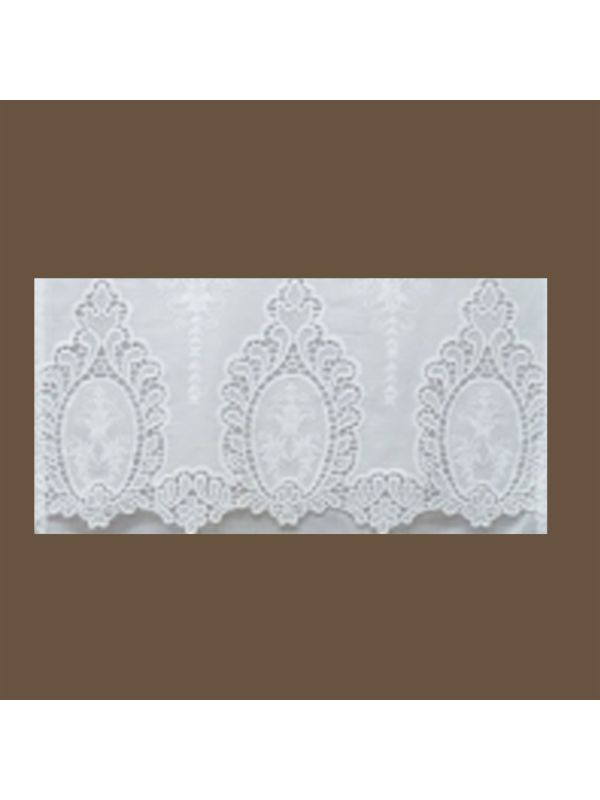 Rideau blanc et lin fleur