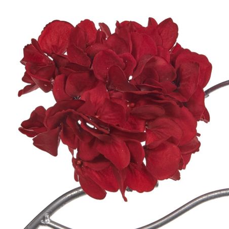 Hortensia bordeaux à clip