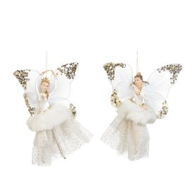 Suspension fée ballerine en tulle et fourrure - 2 modèles différents