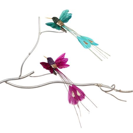 Colibris rose ou vert à clips