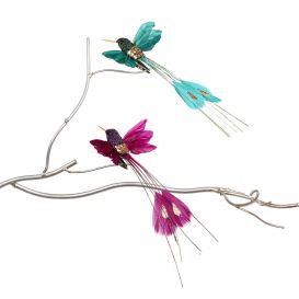 Colibris rose ou vert à clips