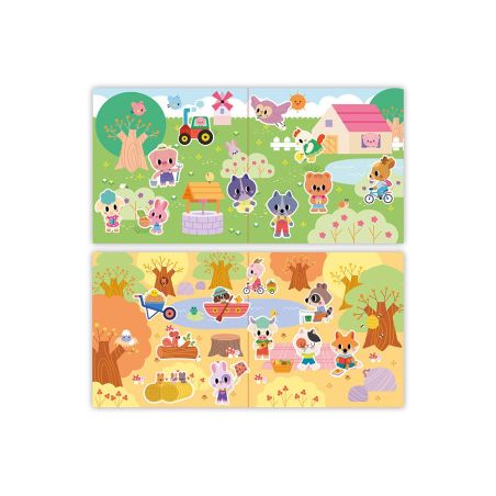 Coffret Créatif Stickers Epais Repositionnables: ferme  et forêts