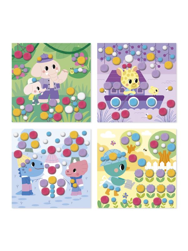 Kit créatif pompoms - 3 ans +