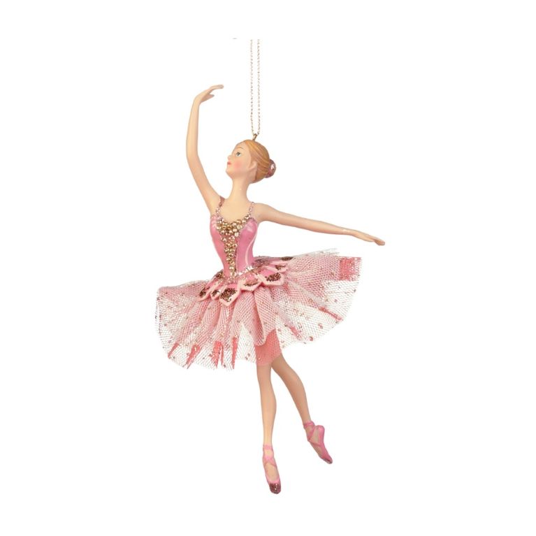 Suspension danseuse en tutu rose