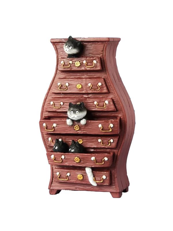 Figurine chat Dubout - Cache cache