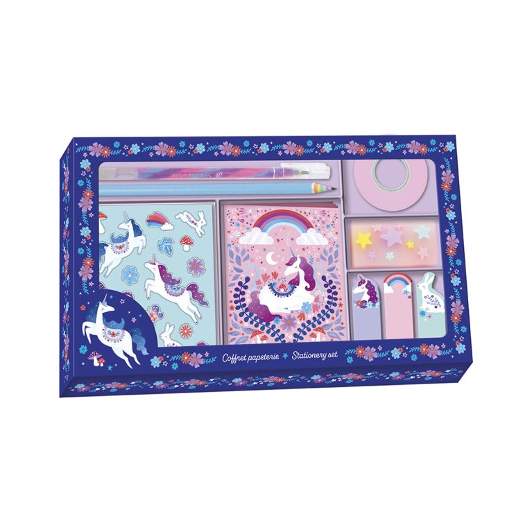 Coffret papeterie licorne 'Dreamland" Coffret papeterie licorne 'Dreamland"