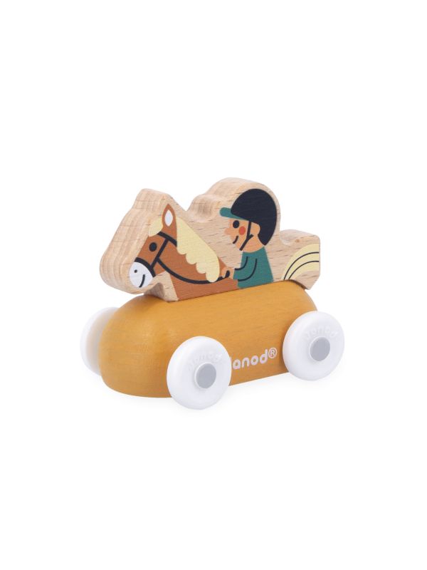 J05941 - Mini voiture en bois : Cross Roads- cavalier