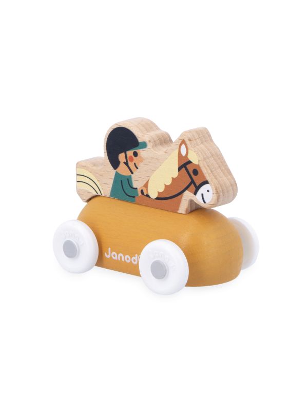 J05941 - Mini voiture en bois : Cross Roads- cavalier
