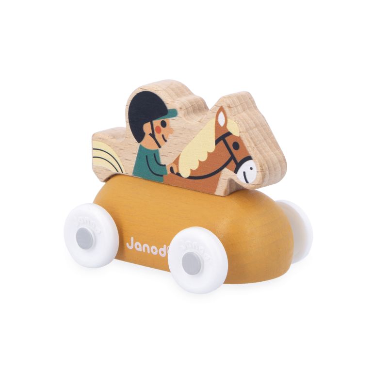 J05941 - Mini voiture en bois : Cross Roads- cavalier
