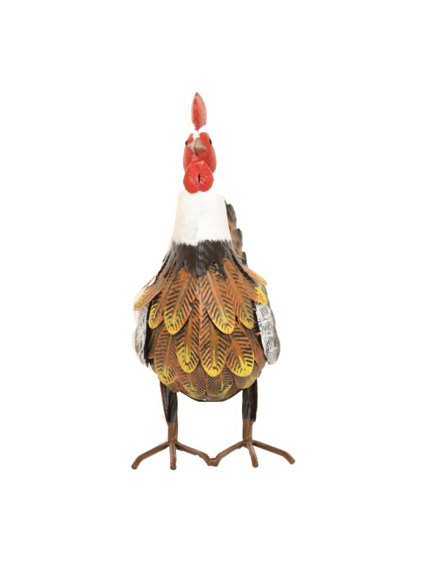 Poule en métal 36 cm