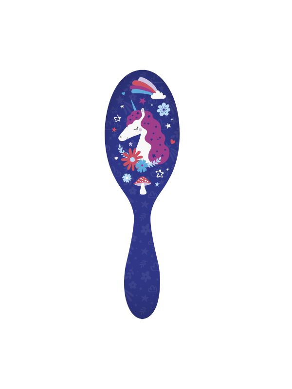 Brosse à cheveux licorne- bleu nuit
