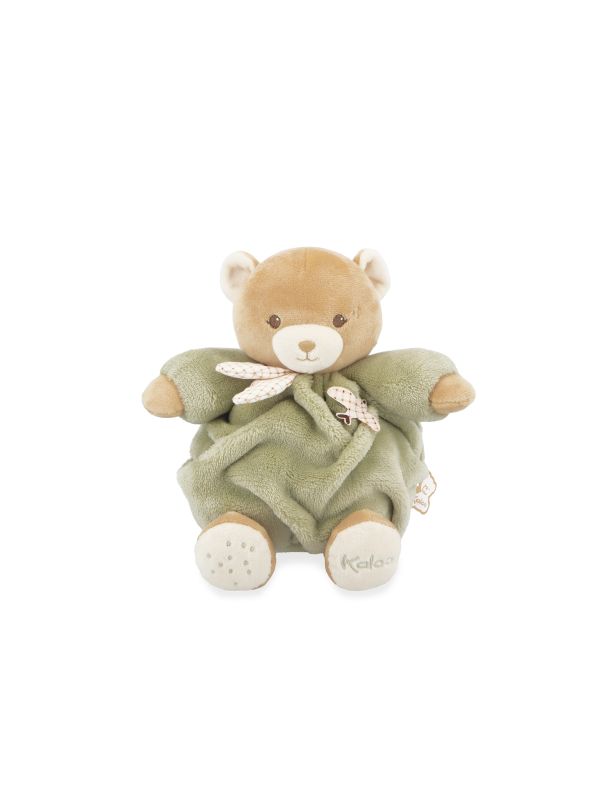 Doudou ours patapouf  vert d'eau Ø 17 cm 