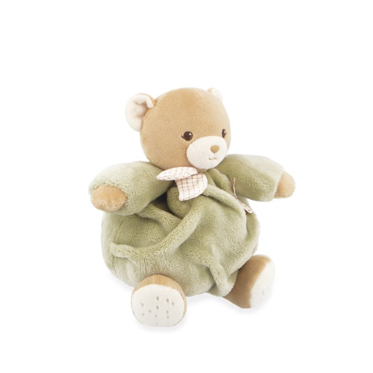 Doudou ours patapouf vert d'eau Ø 17 cm Doudou ours patapouf vert d'eau Ø 17 cm