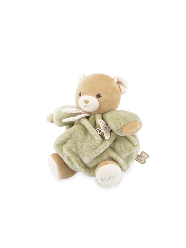 Doudou ours patapouf  vert d'eau Ø 17 cm 