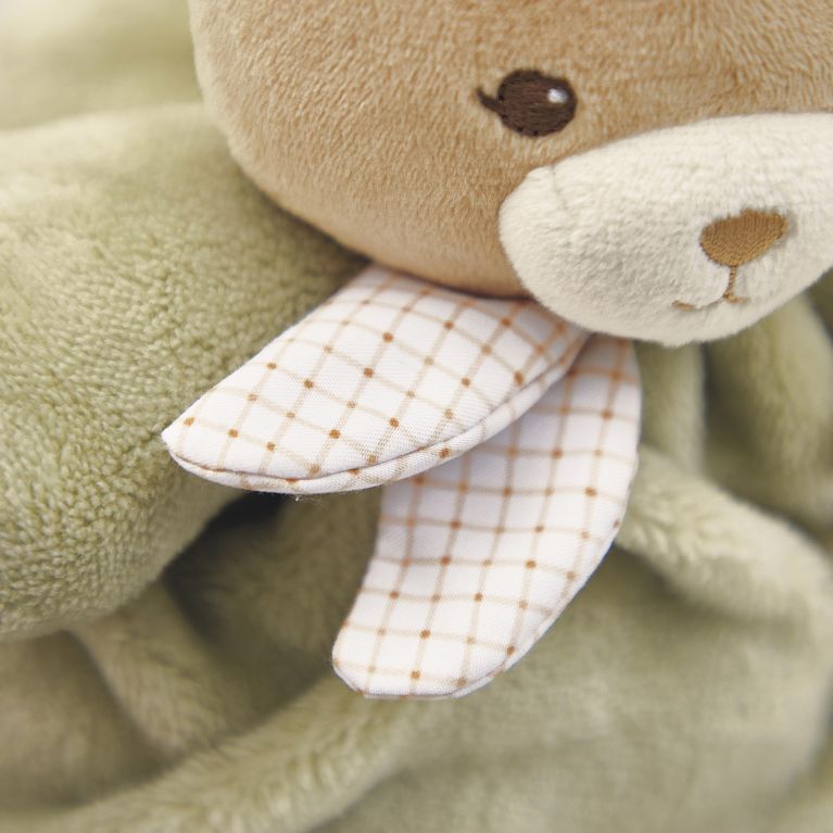 Doudou ours patapouf vert d'eau Ø 17 cm Doudou ours patapouf vert d'eau Ø 17 cm