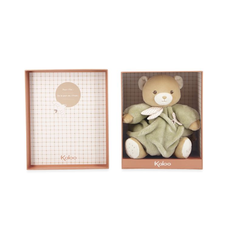 Doudou ours patapouf vert d'eau Ø 17 cm Doudou ours patapouf vert d'eau Ø 17 cm