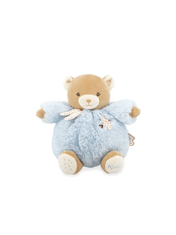 Doudou patapouf  ours bleu Ø 17 cm -