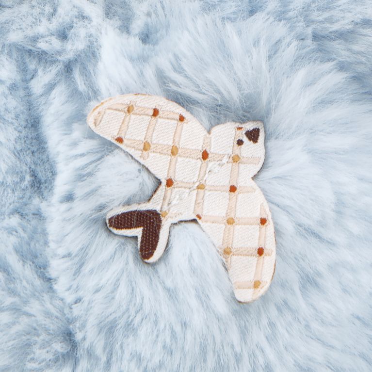 Doudou patapouf ours bleu Ø 17 cm -