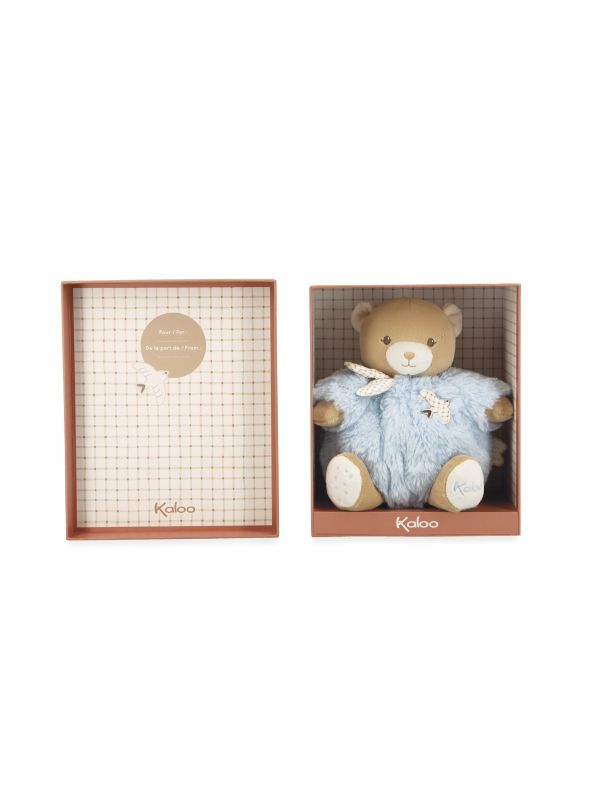 Doudou patapouf  ours bleu Ø 17 cm -