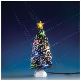 Petit sapin avec guirlande multicouleur