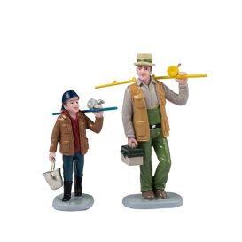 LEMAX 42321 - Figurine journée de pêche entre homme