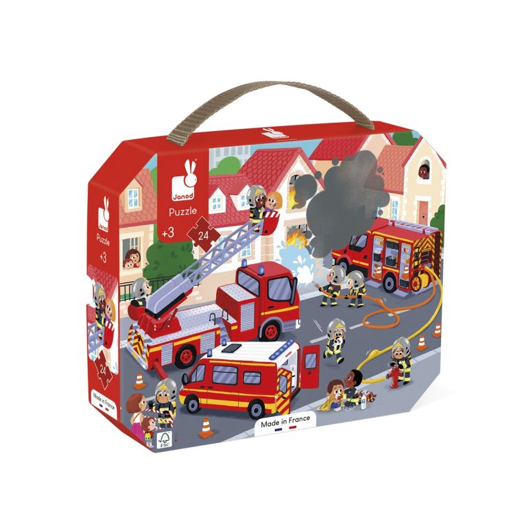 Puzzle pour enfant 24 pièces- les pompiers