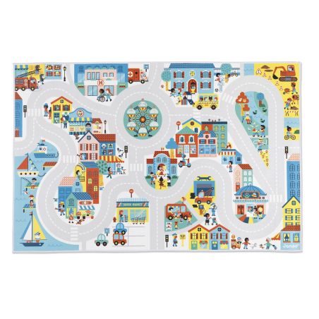 J05910 - Tapis avec des routes ville