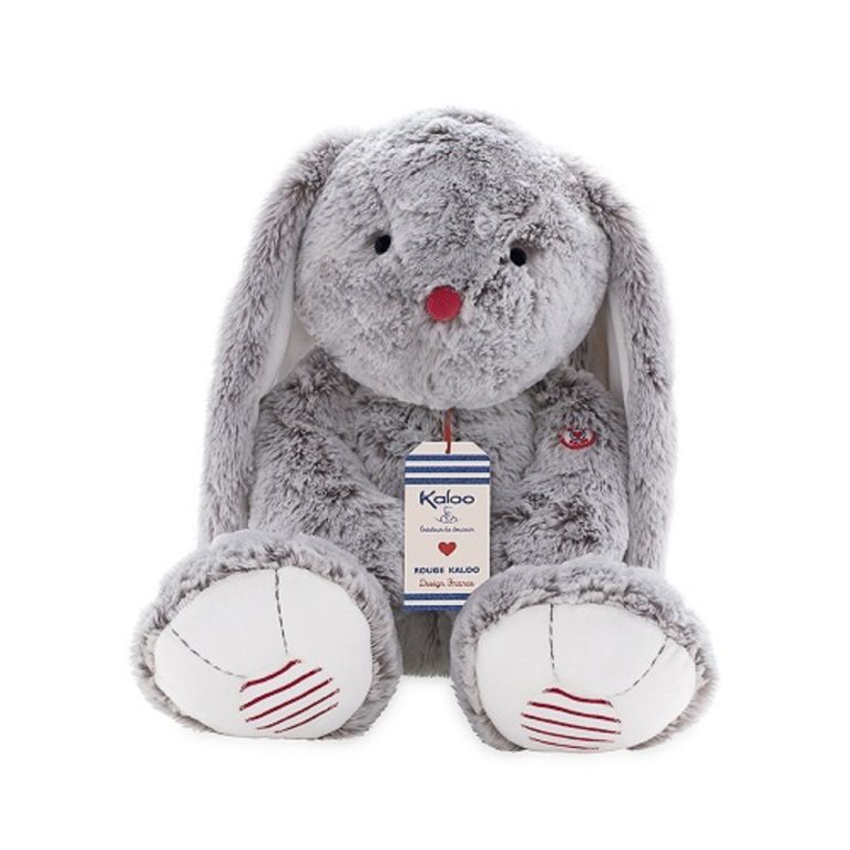 Doudou ROUGE KALOO - prestige 55 cm Léo le lapin