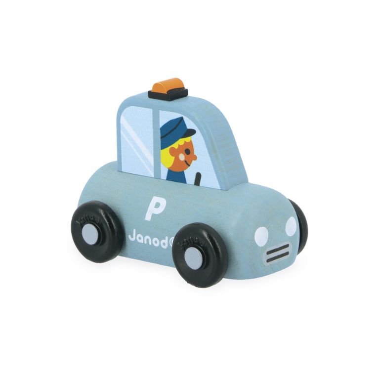 J05912 - Mini voiture en bois : Cross Roads - voiture de police
