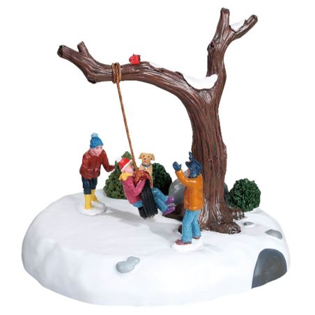 Tourbillon sur balançoire de pneu