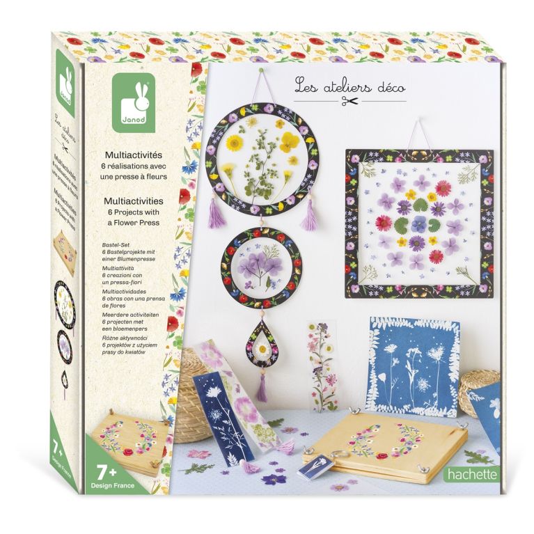 Kit créatif  presse à fleurs multi activités  7+