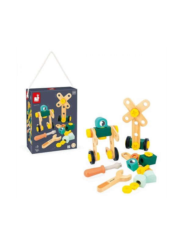 "Brico'kids" en bois baril 50 pièces