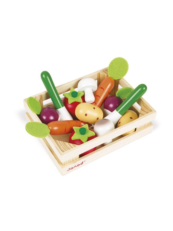 cagette de 12 légumes en bois